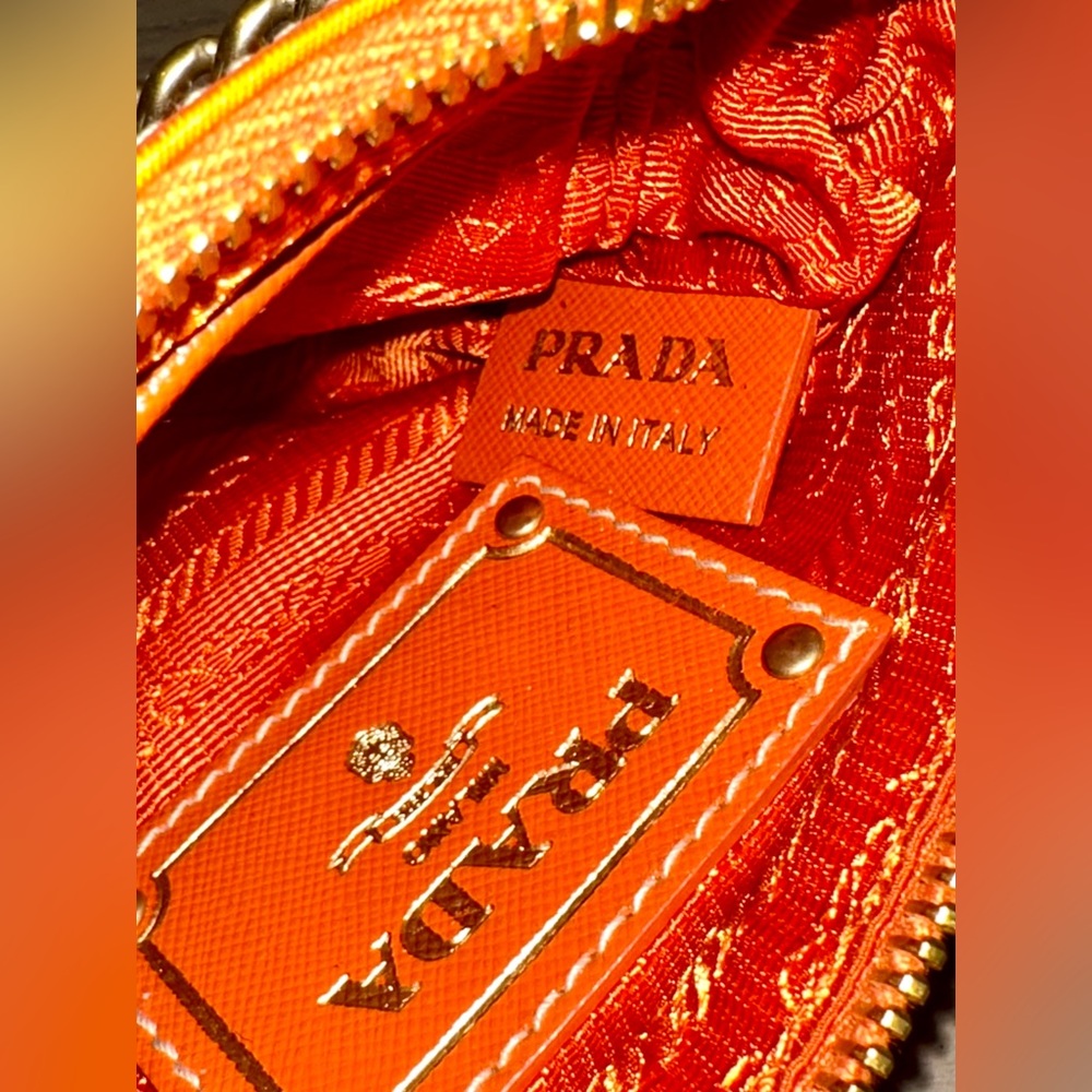 *SOLD* Prada Bandoliera Tessuto Oro Crossbody Bag W/ COA - Picture 9 of 17